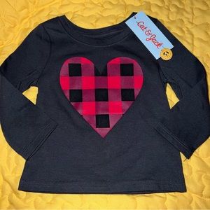 🌼 ❤️ Cat & Jack Shirt Girls Size 12 18 months 2T New NWT Valentine’s Day